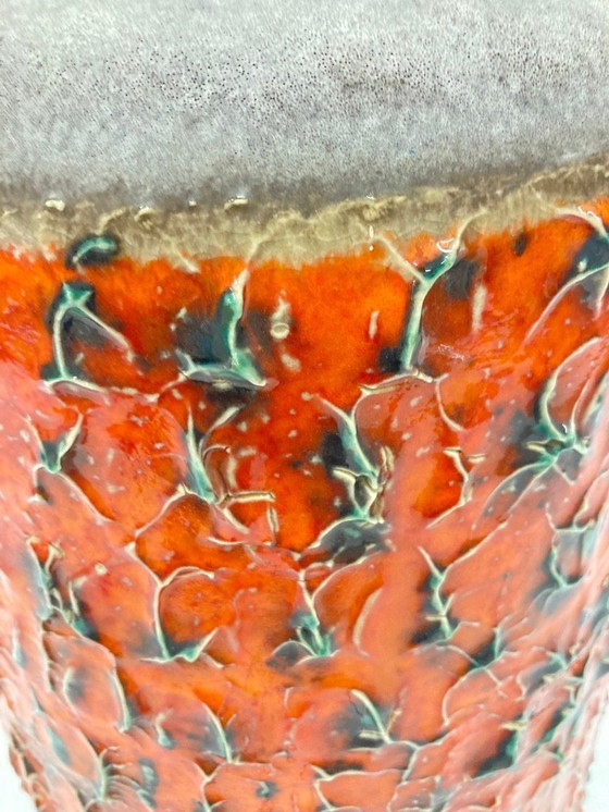 Image 1 of Large floor vase Carstens Tönnieshof 5014/60 in orange/grey