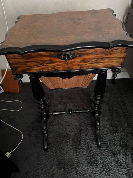 Antique Sewing Table/Side Table – Wood (photo 6 of 7)