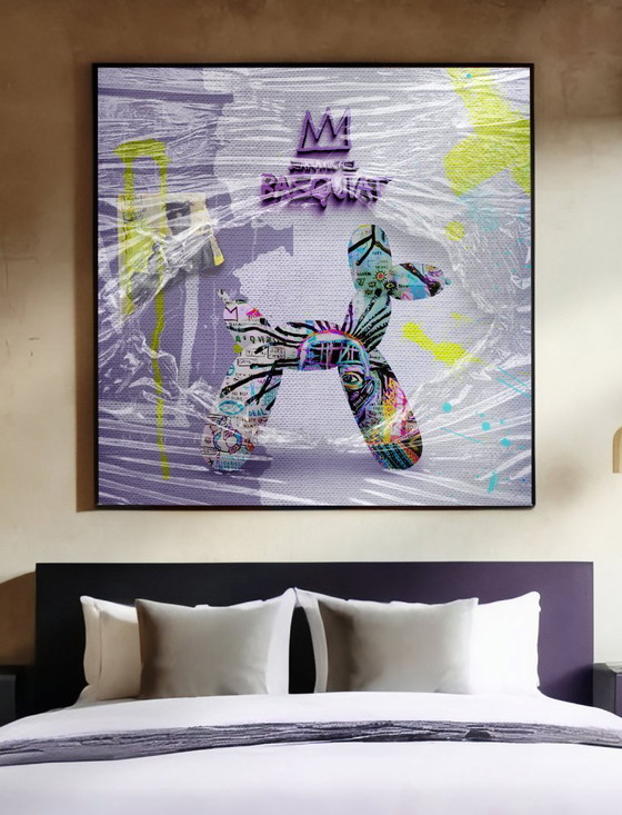 Image 1 of Limited: Wrapped Woof – Basquiat Edition | 140 X 140 Cm | 2025 (Ori, 1983)
