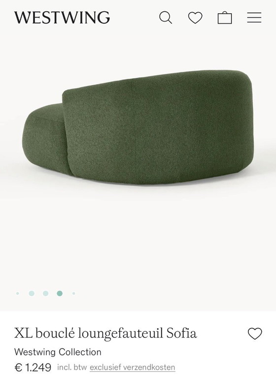 Image 1 of Divano/poltrona Westwing XL di colore verde