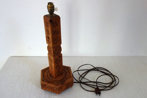 Basi per Lampade in Pino Arte Popolare Alte Alpi Anni '70 – Lampade da tavolo, Wood, Rustic (photo 3 of 14)
