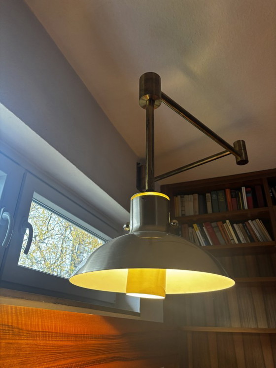 Image 1 of Acton Bjørn per Lyfa – Lampada a sospensione in ottone, Danimarca, anni '70