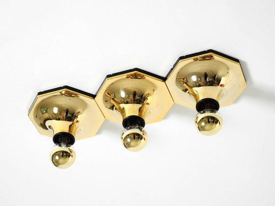 Image 1 of Conjunto de tres preciosas lámparas de pared o techo de los años 70 diseñadas por Motoko Ishii para Staff Leuchten.