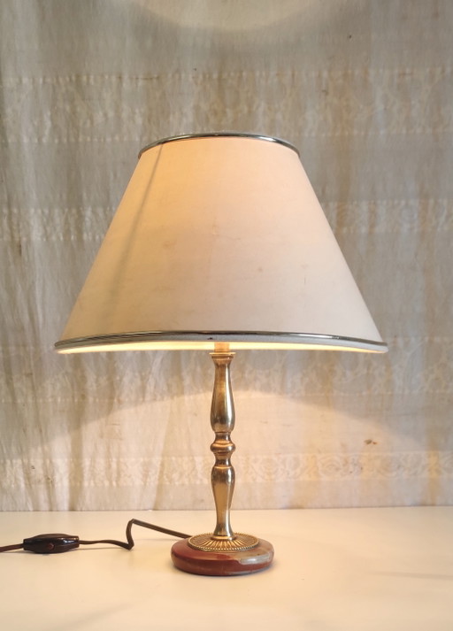 Neo-Classical Style Brass Table Lamp - Mid-20th Century – tafellampen
