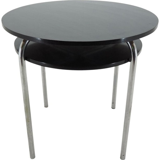 Table vintage chromée Bauhaus Fonctionnalisme, Tchécoslovaquie années 1920