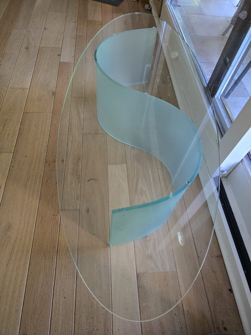 Glass coffee table