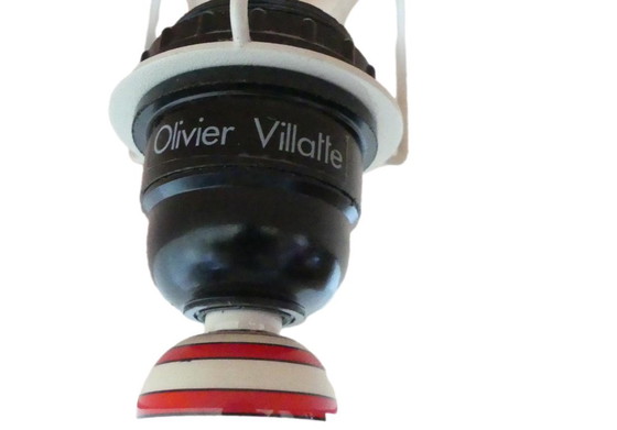 Olivier Villatte Postmodern Table Lamp, France 1980s, Memphis Era – Wood, Plastic (photo 5 of 10)