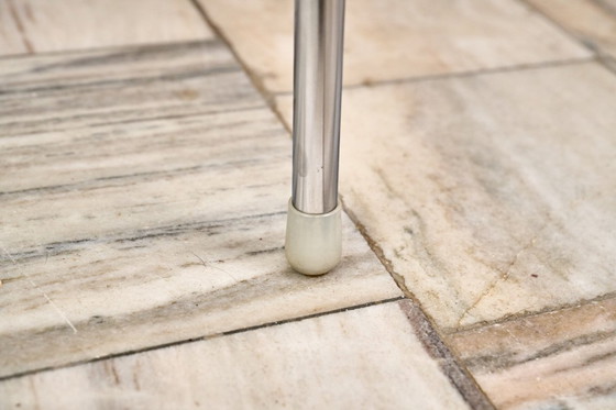 Image 1 of Sedia vintage in pelle con gambe cromate, anni '70, Cecoslovacchia