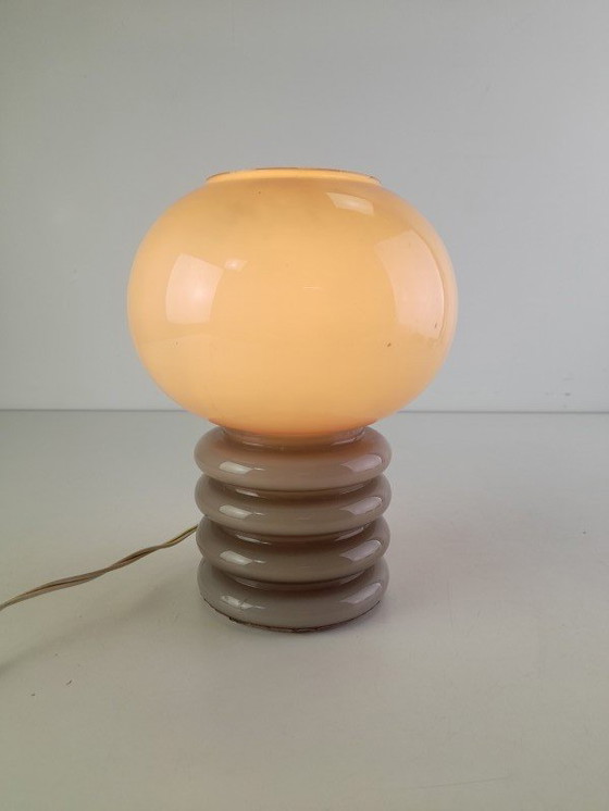 Image 1 of Original Glashütte Limburg spherical table lamp from the 1970s