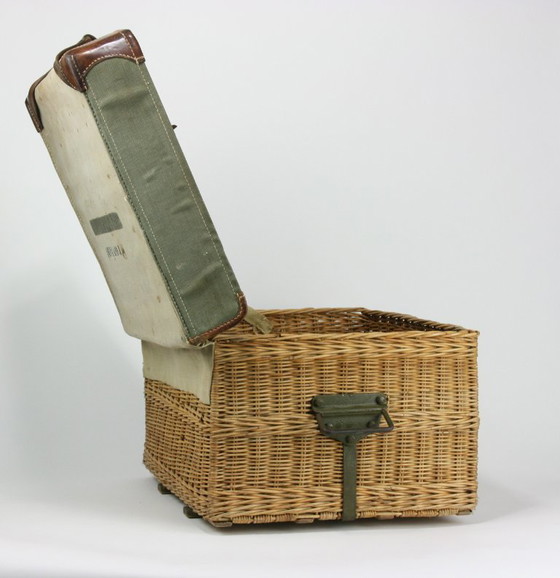 Een proviandmand van wilgentakken en canvas – Opbergkast, Leather, Metal (photo 5 of 12)