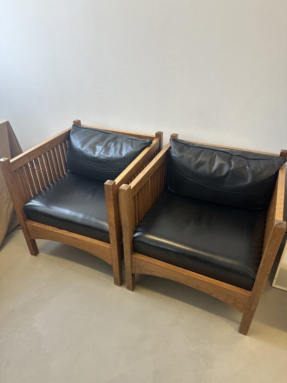 Image 1 of Bijenkorf Design-Sessel, Spindelwürfel-Sessel, 2er-Set