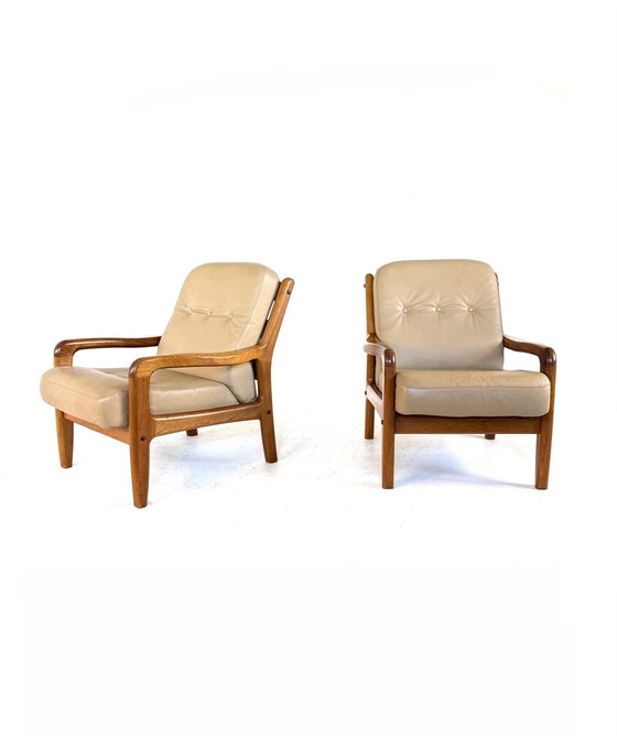 Image 1 of Set van 2 vintage Deense fauteuils, Dyrlund ‘80