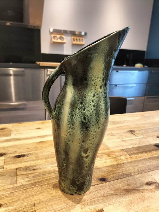 Image 1 of Grote gesigneerde vintage keramische kan