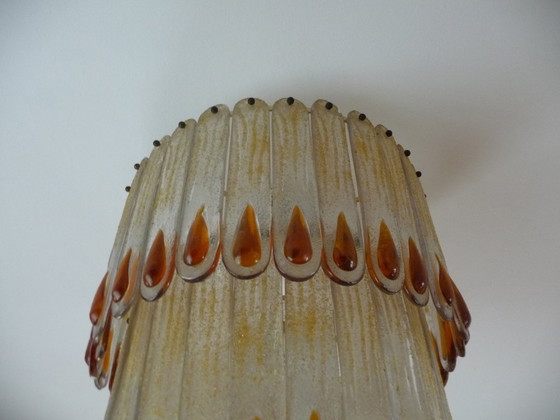 Image 1 of Lampadario in vetro su misura vintage (1980') in vendita