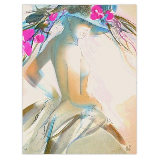 Jean-Baptiste VALADIÉ Mother-of-Pearl Signed lithograph 1985