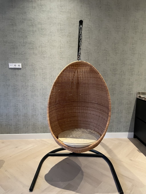 Silla huevo - Vía Pols Potten – stoelen fauteuils, Metal, Rattan