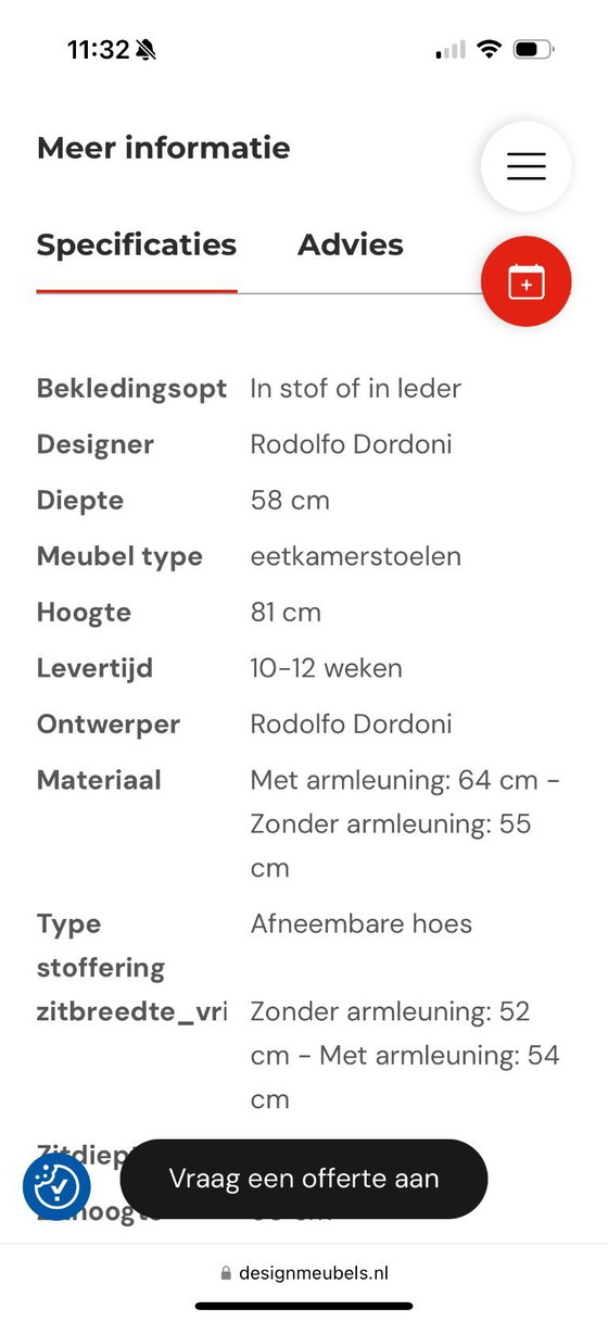 Image 1 of Sillas de comedor Minotti Aston 6x