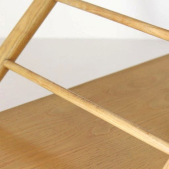 Image 1 of 1x Carrello bar vintage con struttura in legno massello e ruote, Italia anni '80