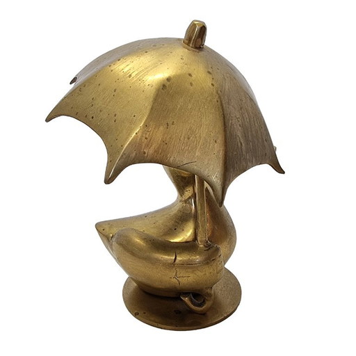 Pato de latón antiguo con paraguas – cadeaus, Brass (photo 2 of 6)