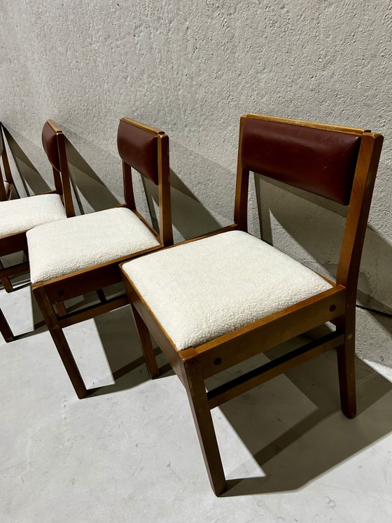 Mid Century Modern – Vintage, Esszimmerstühle, Textile, Wood (photo 3 of 8)