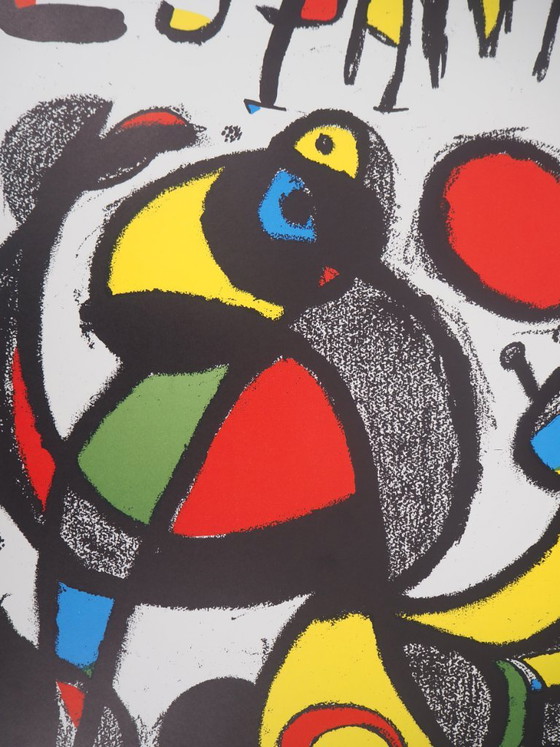 Joan Miró: Copa del Mundo, Surrealist Figure, Original Signed Lithograph – Posters, Paper (photo 4 of 9)