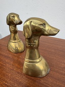 Fermalibri Cani Ottone Massiccio Anni '70