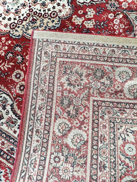 Image 1 of Groot vintage tapijt van puur wol met Perzisch dessin, 240x340 cm, gemaakt in Frankrijk.