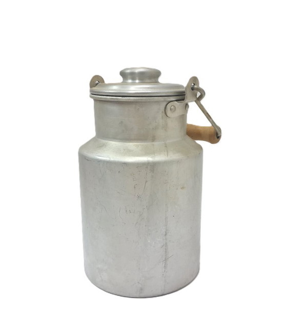 Image 1 of Bidone del latte in alluminio d'epoca, bollitore, pentola