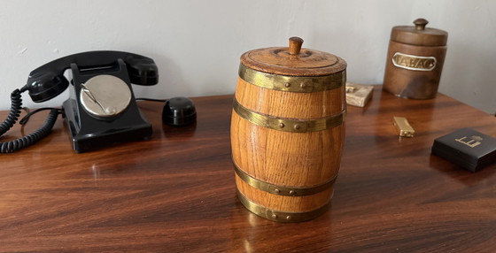 Image 1 of Titel   Vintage houten sigarenton – Schimmelpenninck “Marca Selecta” – mid-century (jaren ’50/’60)  ---  Beschrijving   Een kara