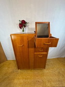 Mid-Century Retro Vintage Oak Compactum Gentleman’s Wardrobe by G Plan E. Gomme c.1950–1960    Gold Stamp • Space-Saving Design 