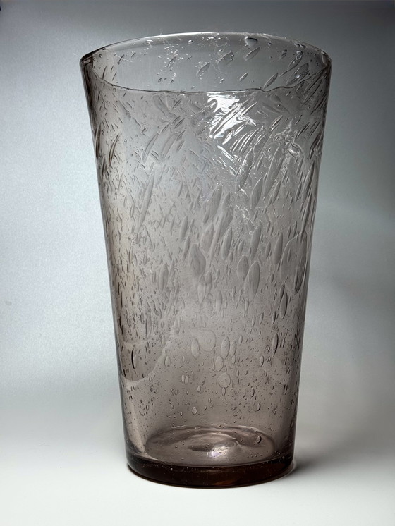 Image 1 of La Verrerie de Biot (France) - Large Hand-Blown Decorative Vase