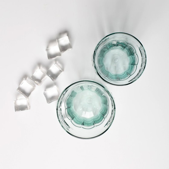 Image 1 of Set van 2 vintage Georgia Green Coca-Cola glazen / Klassieke Coca-Cola glazen / jaren 2000