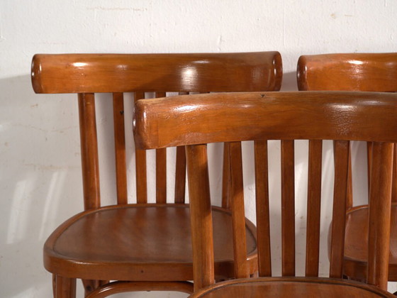 Set of 4 Antique chairs in Thonet style bentwood – Central Europe, circa 1930 #2 – Dining chairs (photo 11 of 40)