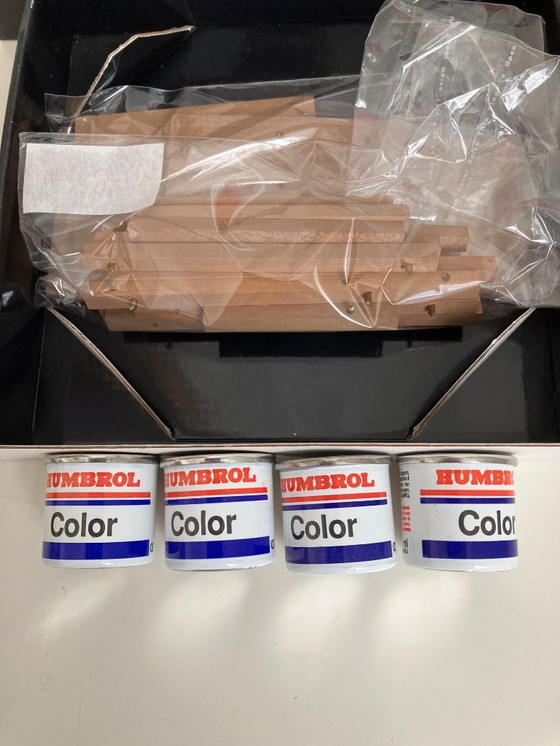 Image 1 of Rietveld Red and Blue Chair Model Kit Scale: 1:6.