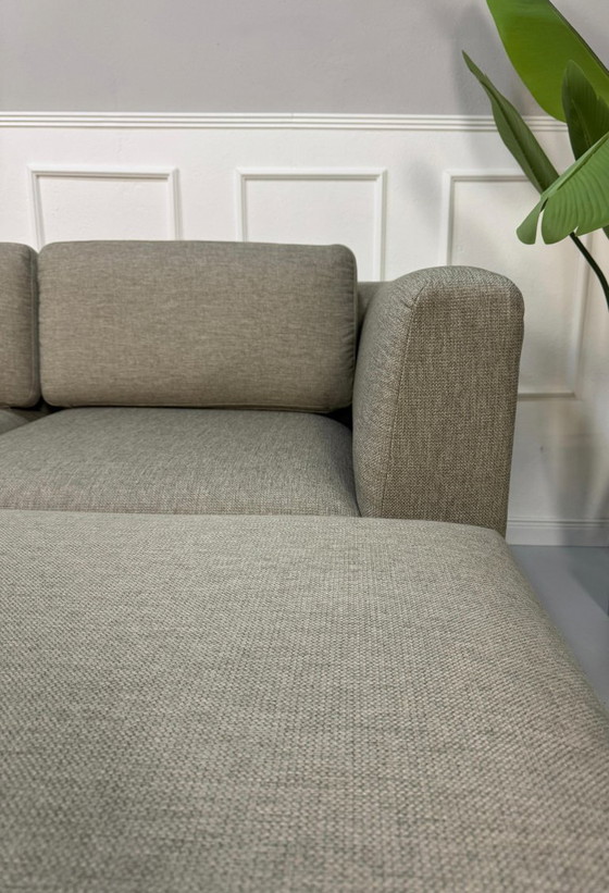 Image 1 of Bolia Caisa Sofá Tela Gris Sofá Modular Gris Negro + Taburete