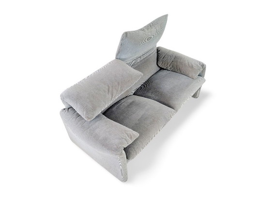 Image 1 of Cassina Maralunga 2-zitsbank Vico Magistretti corduroy stof bruingrijs