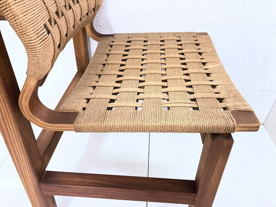 Image 1 of Sedia danese in legno di pino con rivestimento di Vagn M. Fuglsang, design anni '60-'70