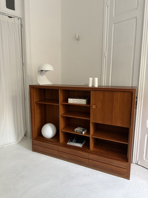 Vintage Scandinavian teak bookcase, 1970s