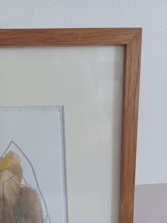 Image 1 of Watercolor and charcoal. Minimalist, organic. Signed 2001