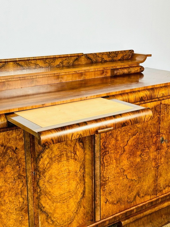 Image 1 of Sideboard im Art-Deco-Stil aus Nussbaummaserholz, Frankreich, 1930