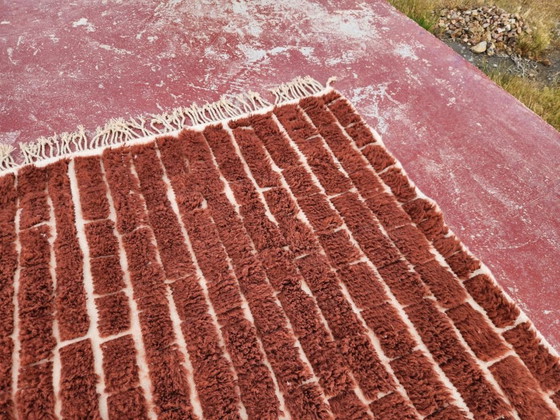 Image 1 of Tapis berbère marocain marron 250x200 cm – Tapis en laine fait main