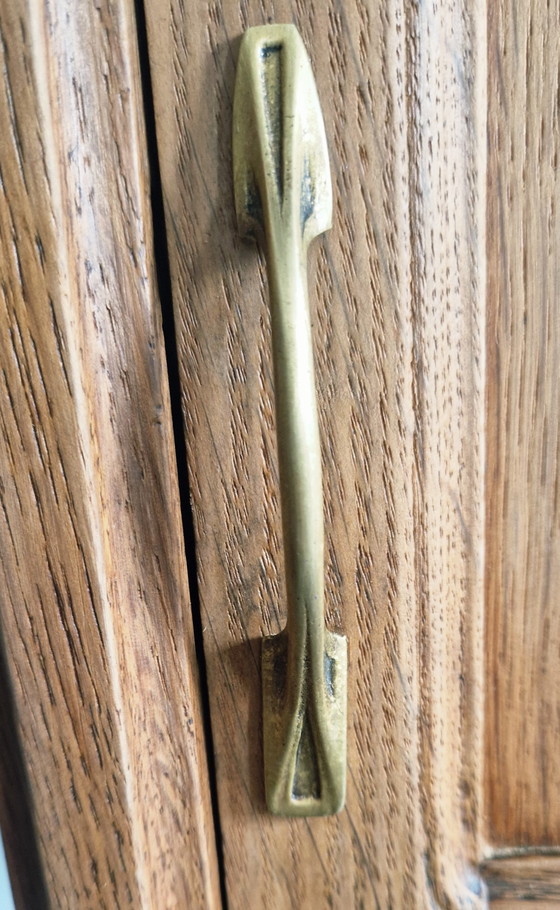 Image 1 of Art Deco furniture - Solid oak and marbled - 1920