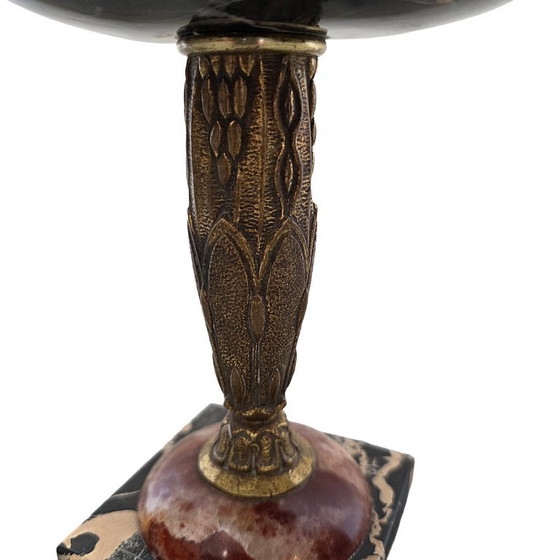 Image 1 of Französische Art-Deco-Schalen aus Marmor und Bronze, um 1920/30