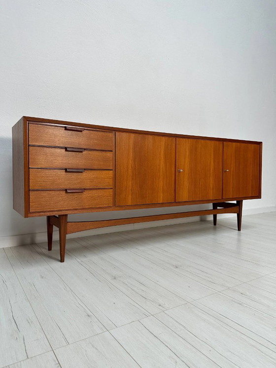 Image 1 of Vintage Large Teak Sideboard, Mid-Century Modern Scandinavian Design, 1960s