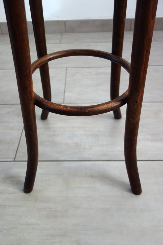 Image 1 of Children's high stool in curved wood, 1890s