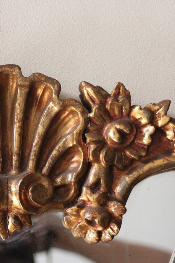 Image 1 of Vergoldeter Holzspiegel im Neo-Rokoko-Stil, Ende 19.