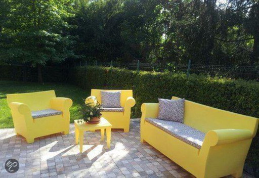 Kartell Bubble Club garden bench yellow