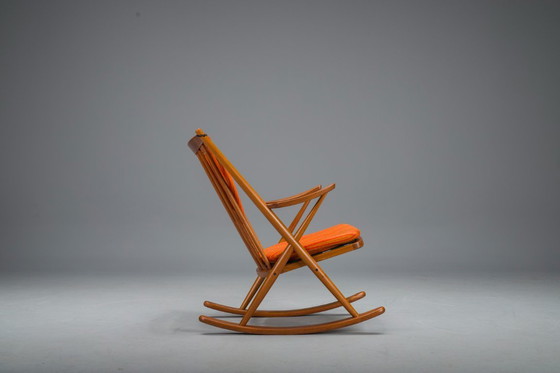 Image 1 of Chaise à bascule No. 182 en teck par Frank Reenskaug pour Bramin, années 1960