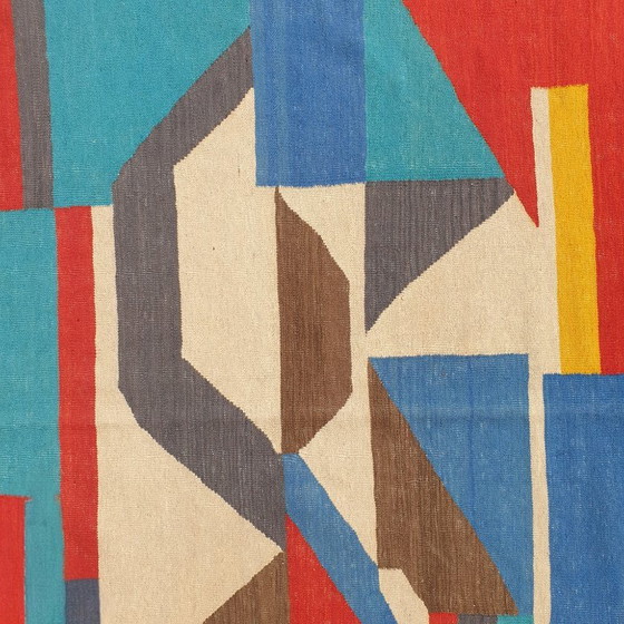 Tapis Tapisserie Sonia Delaunay Serpent Noir | Laine Fait Main | 208×308 cm – Cotton (photo 11 of 12)