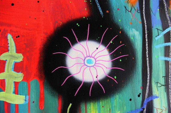 Image 1 of Toile The Big Fat Boy – “The Red Monster with Big Eyes”